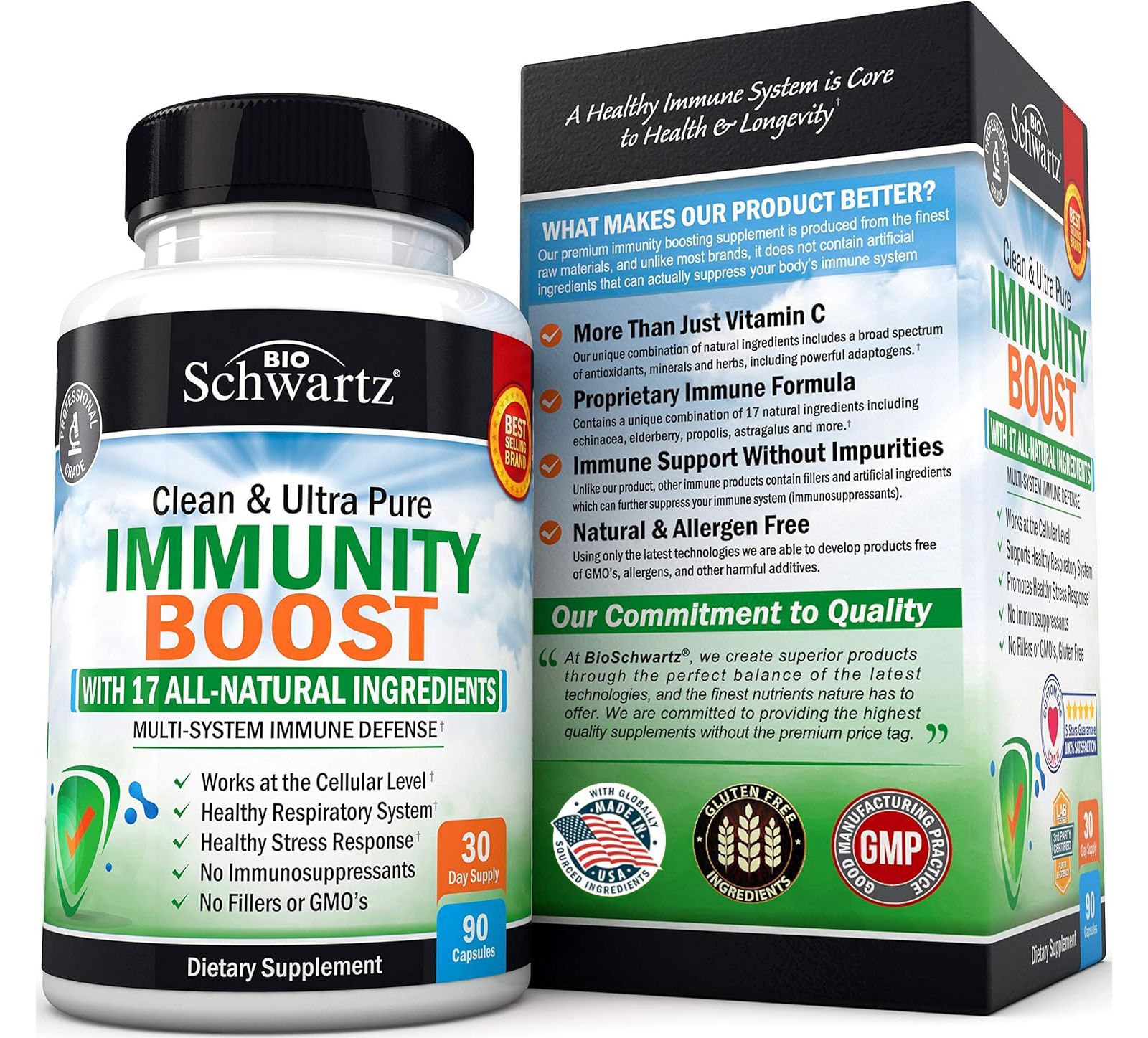 Капсулы BioSchwartz Immunity Boost Vitamin C & Zinc, 90 шт