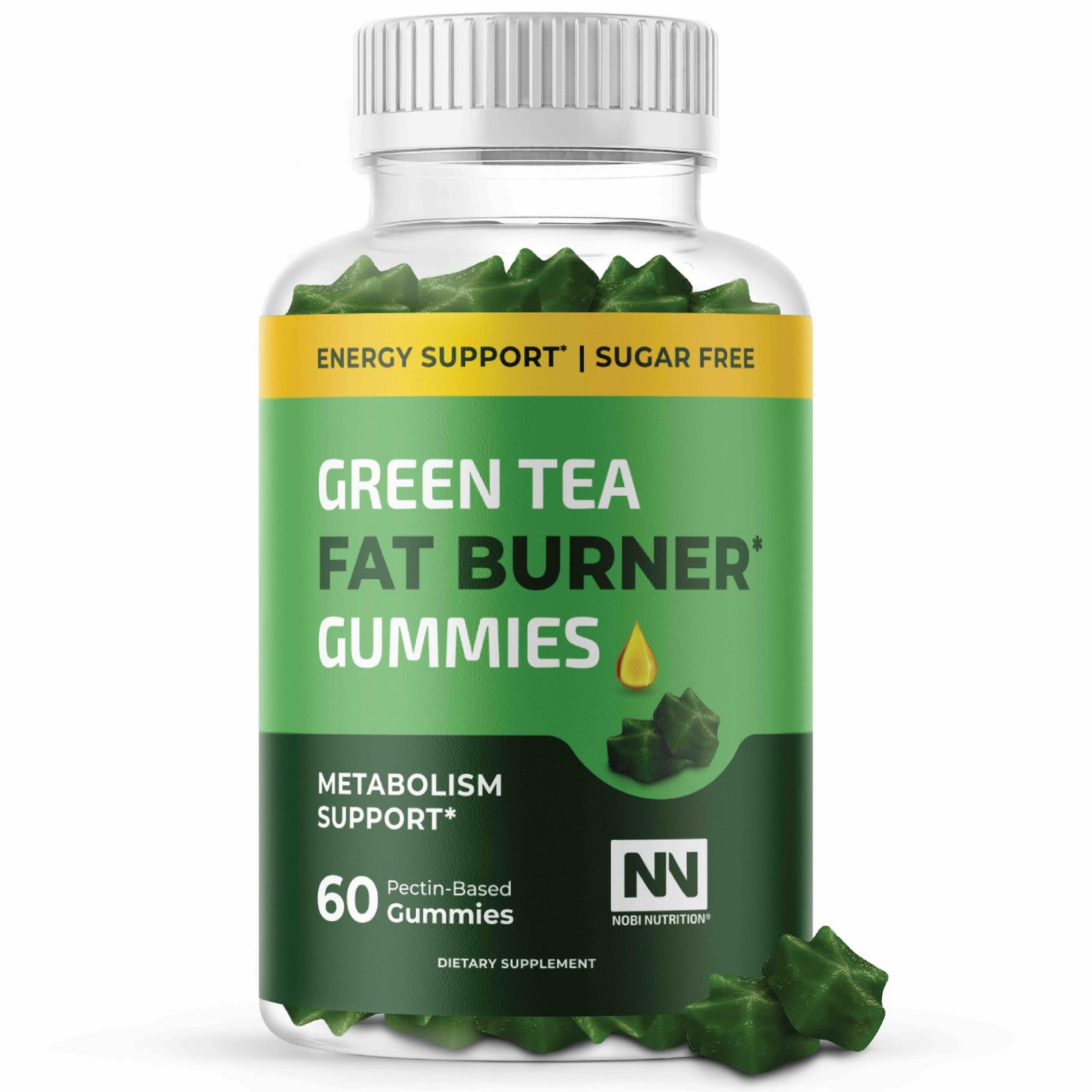 Nobi Nutrition жевательные конфеты Green Tea Fat Burner, 60 шт