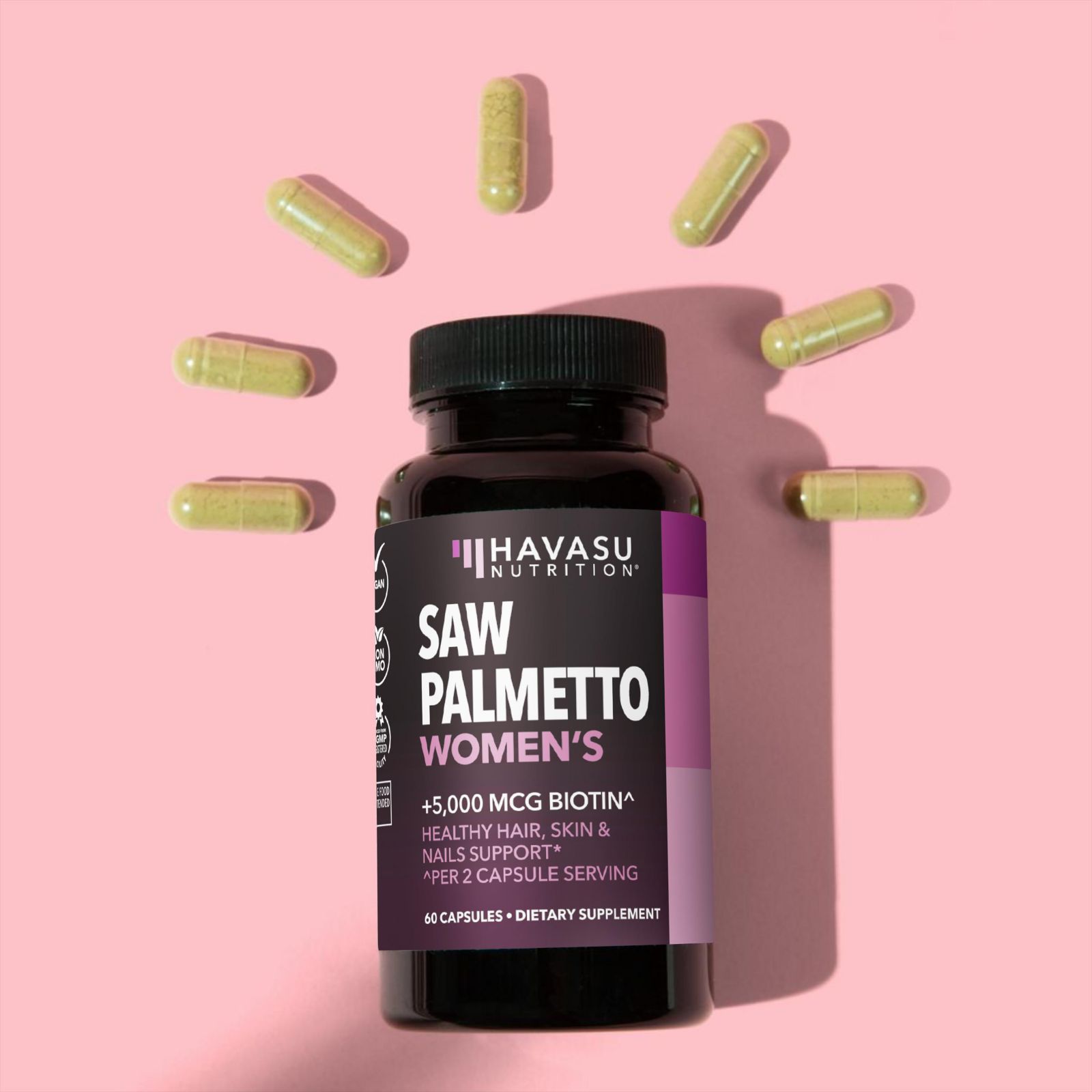 HAVASU NUTRITION Капсулы Saw Palmetto + Biotin, 60 шт