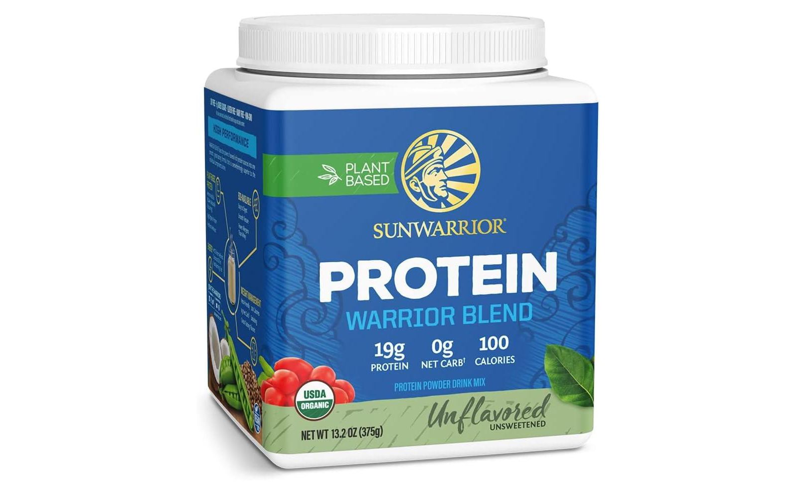Warrior Blend, Unflavored, Sunwarrior, Protein Powder 375gm