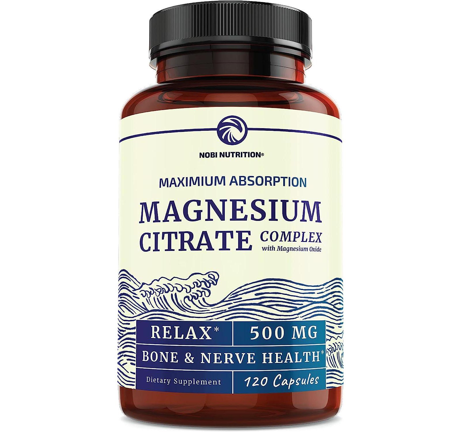 Капсулы Magnesium Complex, Magnesium Oxide, Magnesium Citrate, Nobi Nutrition, 120 шт