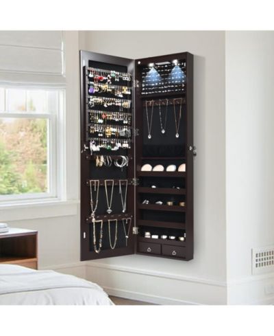 Зеркальный шкаф для украшений Costway Jewelry Organizer