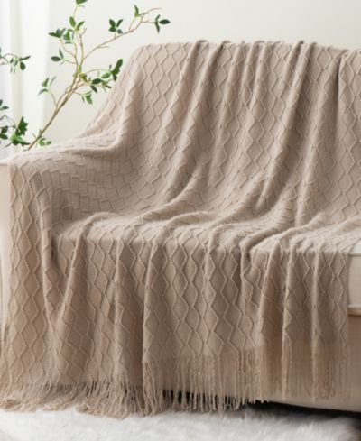 Battilo Multi Chevron Texture Lightweight Throw, 50" x 60"
