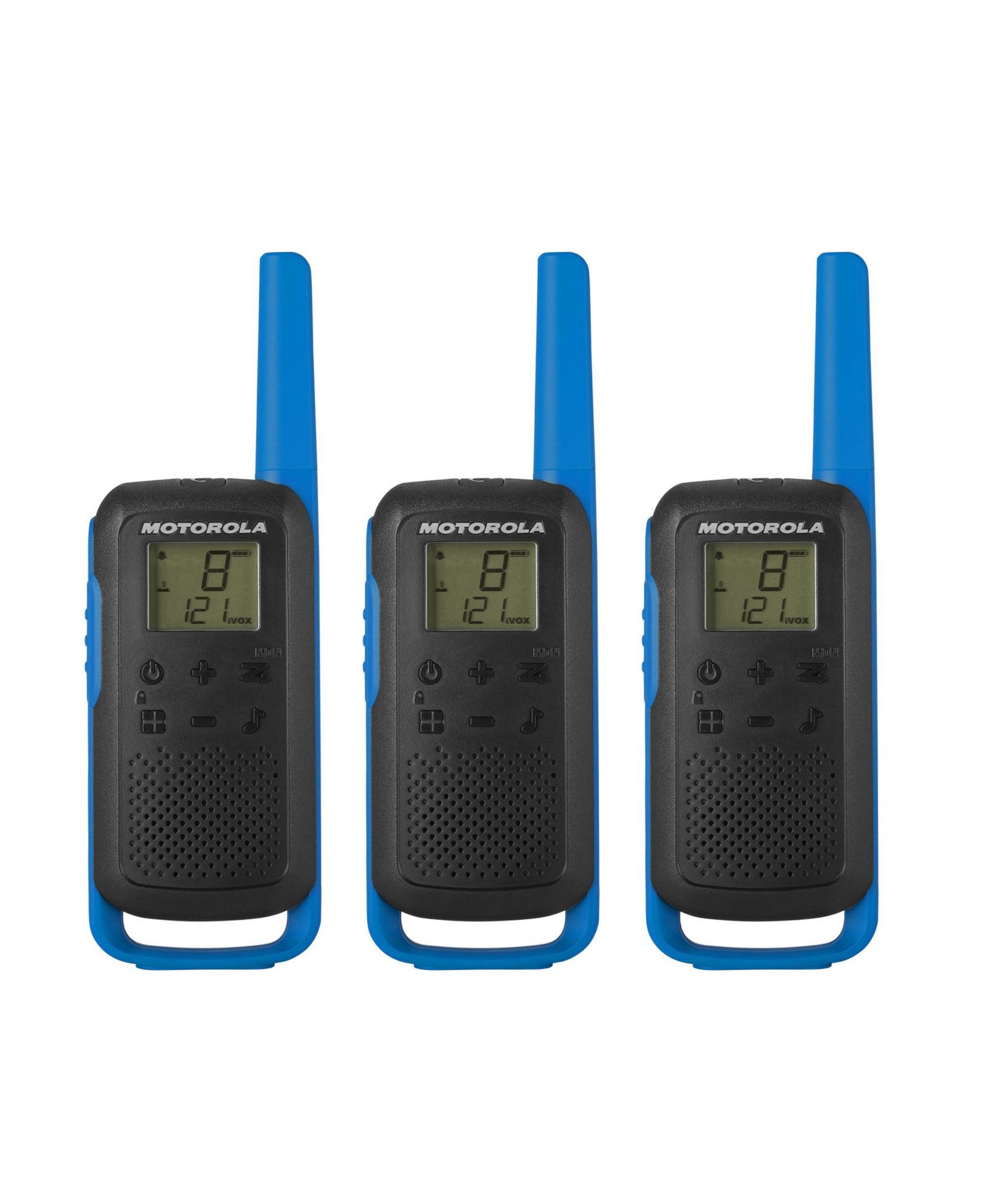Радиостанции MOTOFRS Motorola Solutions T270TP 25 mi. (комплект 3 шт.), черный/синий
