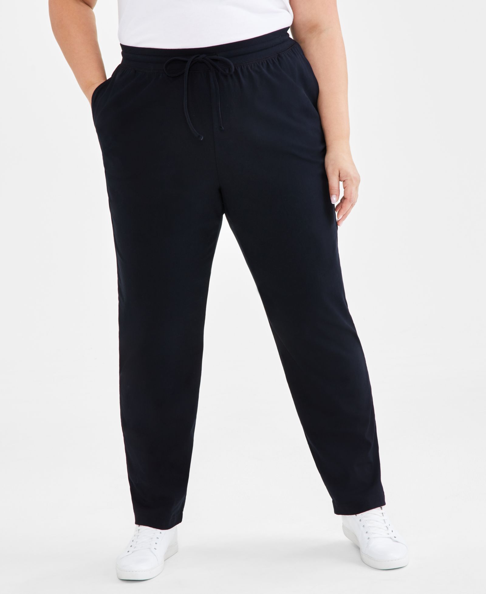 Style & Co Plus Size Mid-Rise Drawstring-Waist Sweatpants, Macy's Exclusive