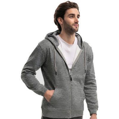 Mio Marino Big & Tall Premium Zip-Up Hoodie for Men with Smooth Silky Matte Finish & Cozy Fleece Inner Lining Sweater with Hood