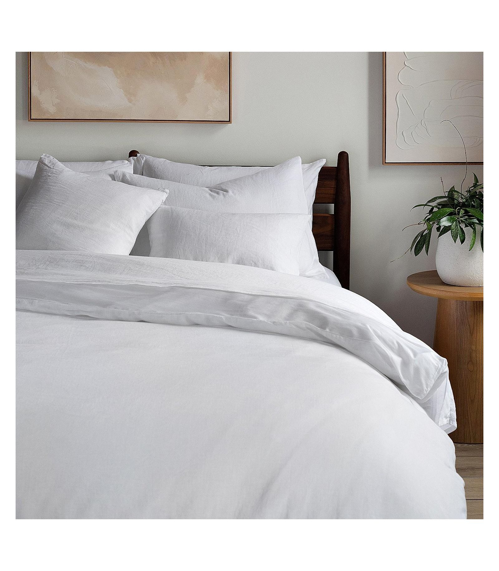 Комплект пододеяльника и наволочек из французского льна и хлопка Bokser Home - Twin/Twin XL