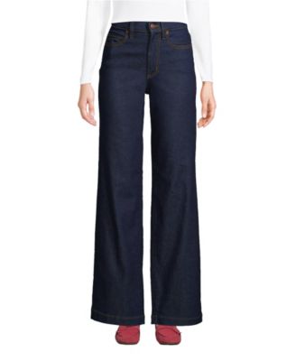 Lands' End Petite Recover High Rise Wide Leg Jeans