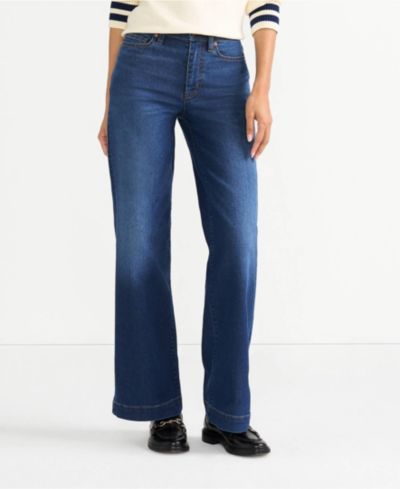 Lands' End Women's Recover High Rise Wide Leg Jeans