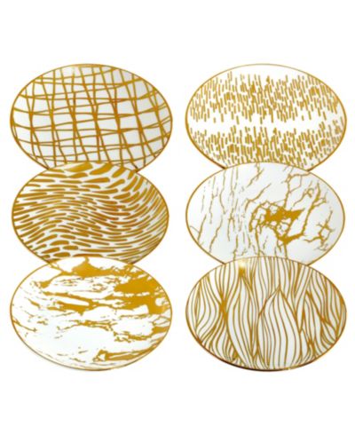 Certified International Matrix Canape Plates, Set of 6