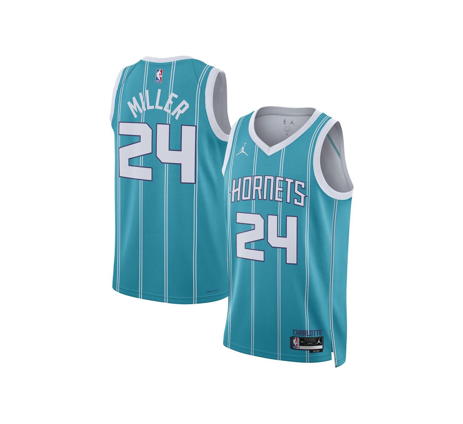 Мужская и женская джерси Nike Brandon Miller Teal Charlotte Hornets 2023 NBA Draft Swingman - Icon Edition