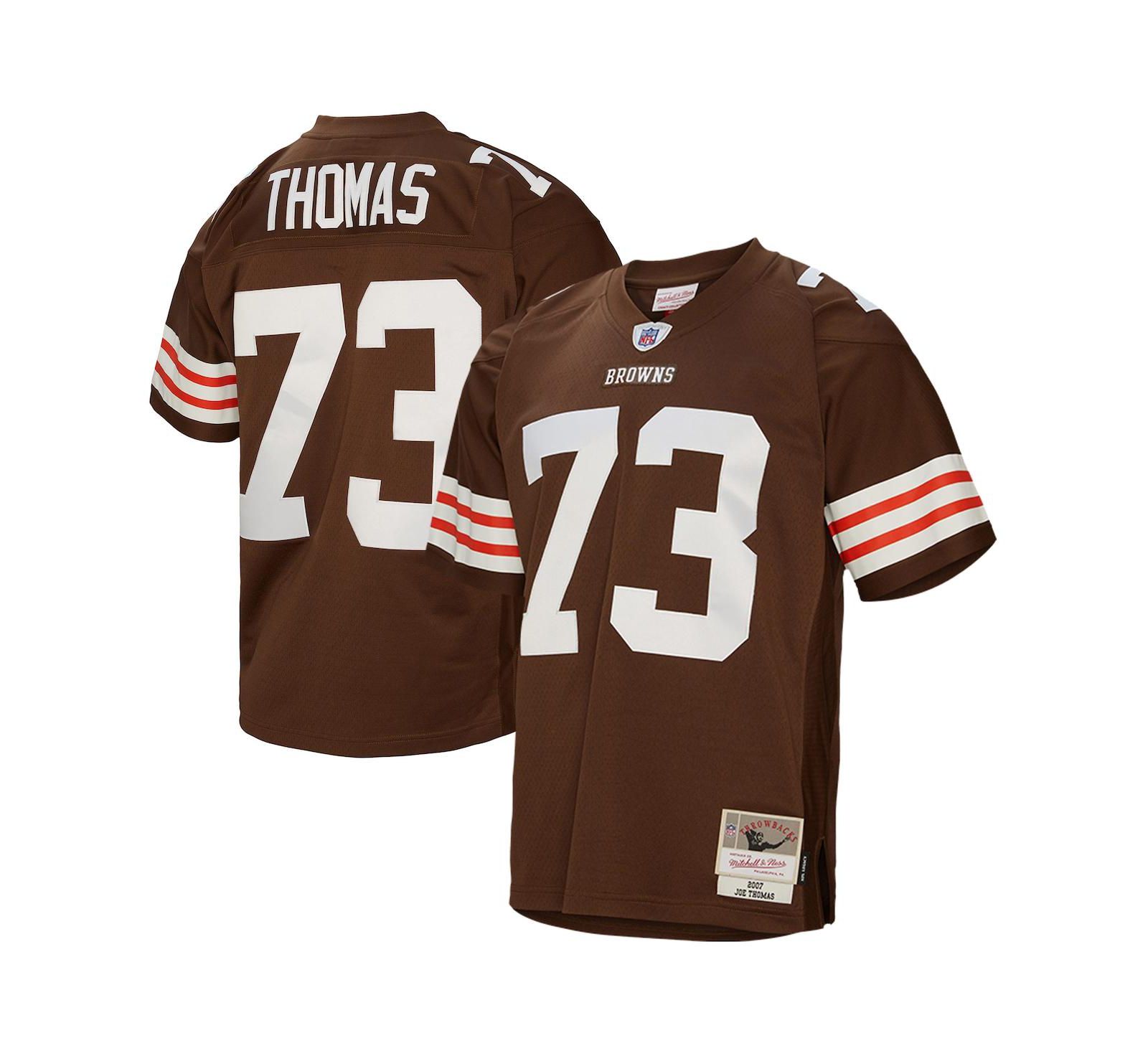 Мужская джерси Mitchell & Ness Joe Thomas Brown Cleveland Browns 2007 Legacy Retired Player