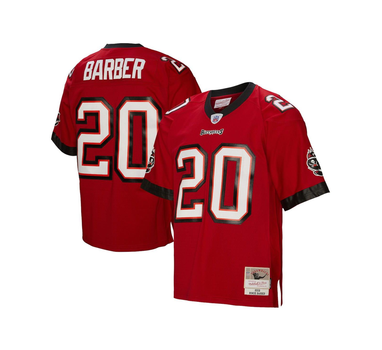 Men's Mitchell & Ness Ronde Barber Red Tampa Bay Buccaneers 2002 Legacy Retired Player Jersey