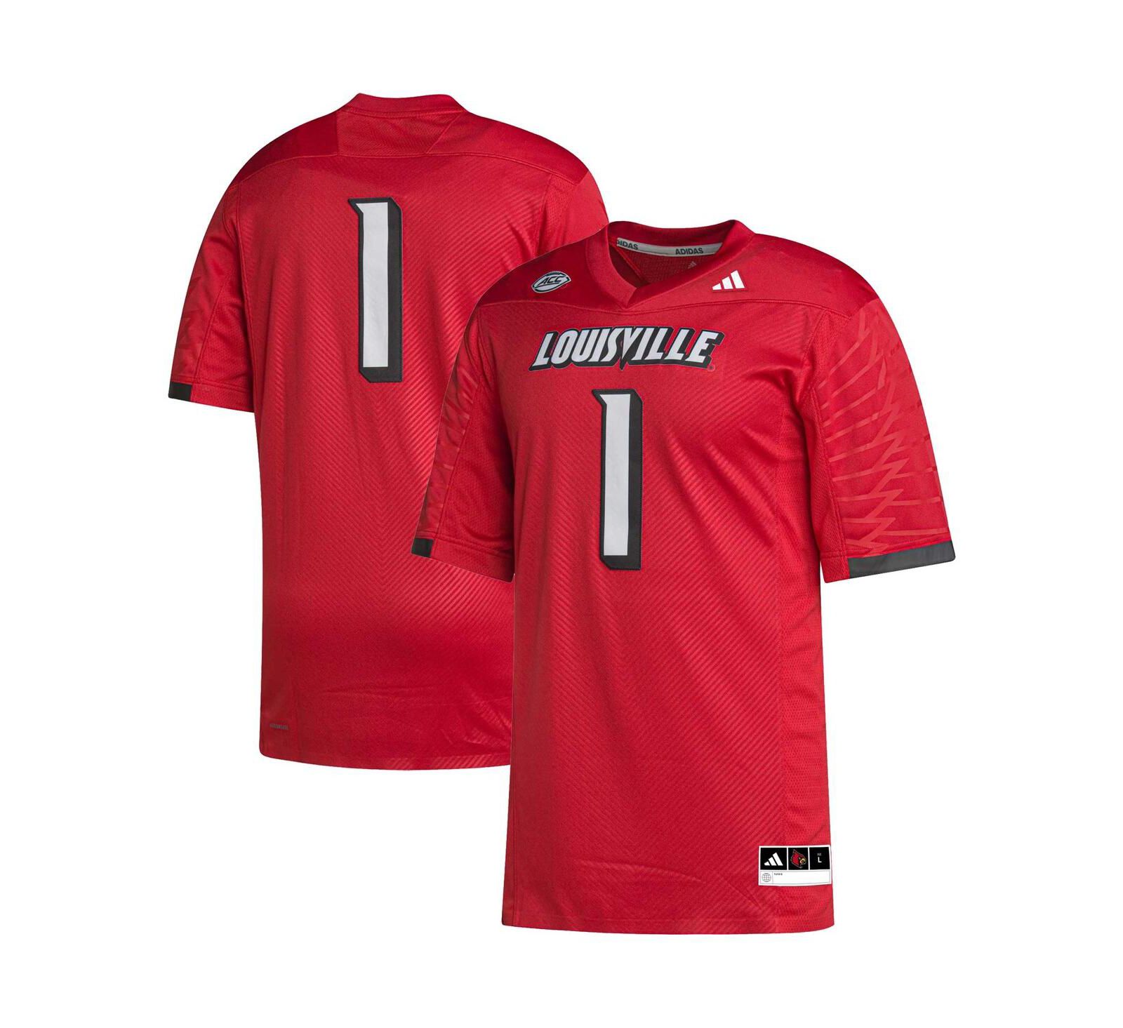 Мужская футбольная джерси adidas #1 Cardinal Louisville Cardinals Premier