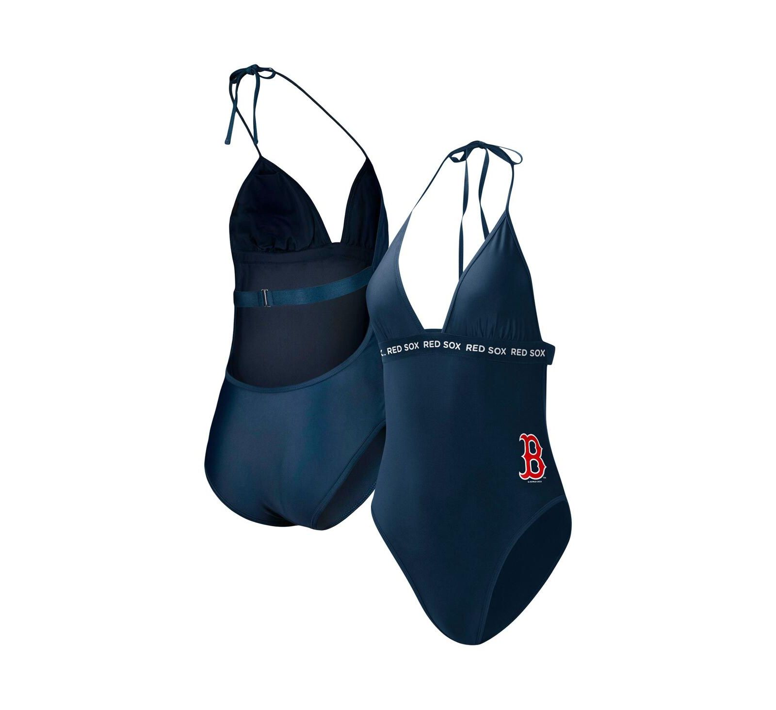 Женский слитный купальник G-III 4Her by Carl Banks Navy Boston Red Sox Full Count