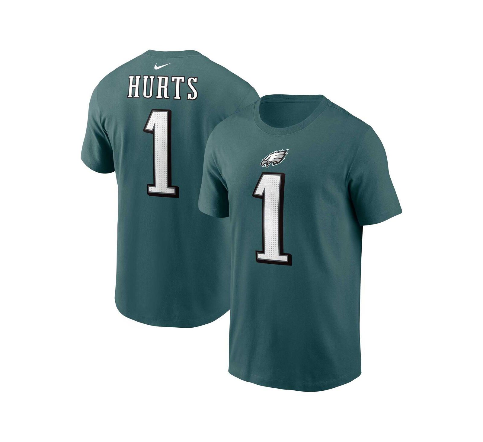 Men's Nike Jalen Hurts Midnight Green Philadelphia Eagles Player Name and Number T-shirt