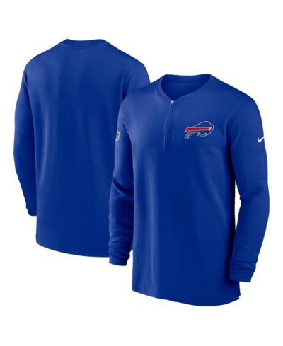 Nike Мужской лонгслив с молнией Sideline Performance Royal Buffalo Bills 2023