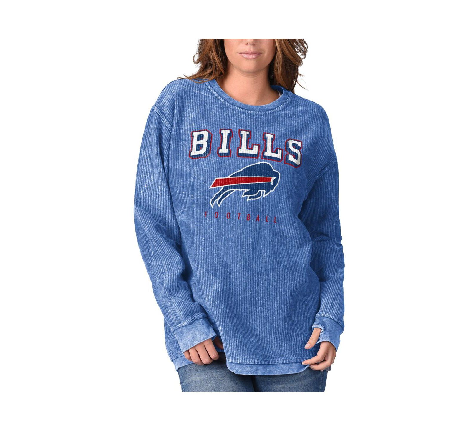 Женское худи G-III 4Her by Carl Banks Royal Buffalo Bills Comfy Cord Pullover
