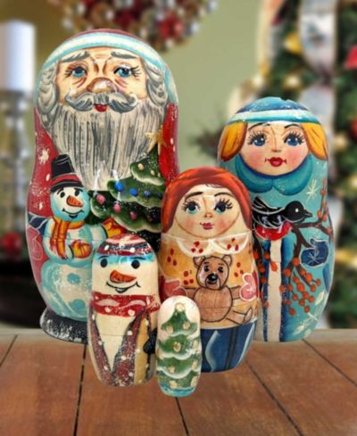 Набор матрешек Designocracy Santa Family, 5 шт.