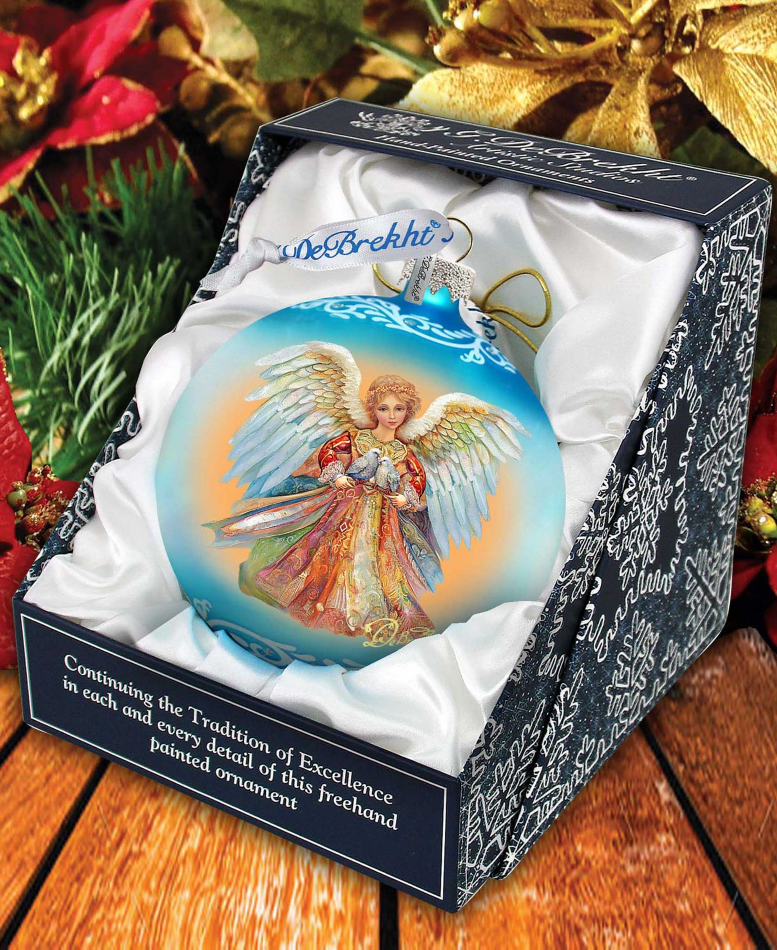 Рождественские украшения Designocracy Angel Ball Mercury Glass G. DeBrekht