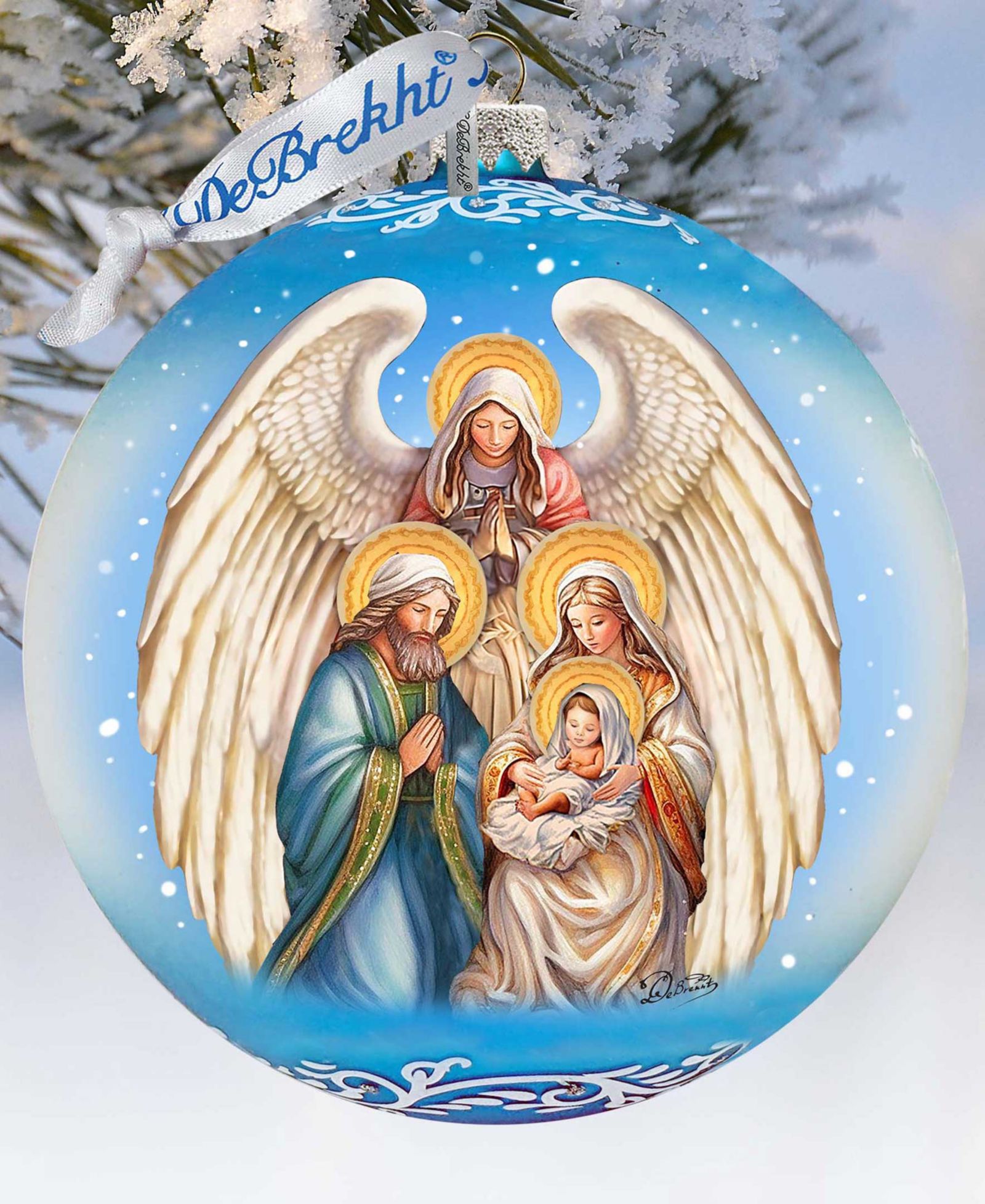 Рождественское коллекционное украшение Designocracy Angel's Divine Presence Nativity G. DeBrekht