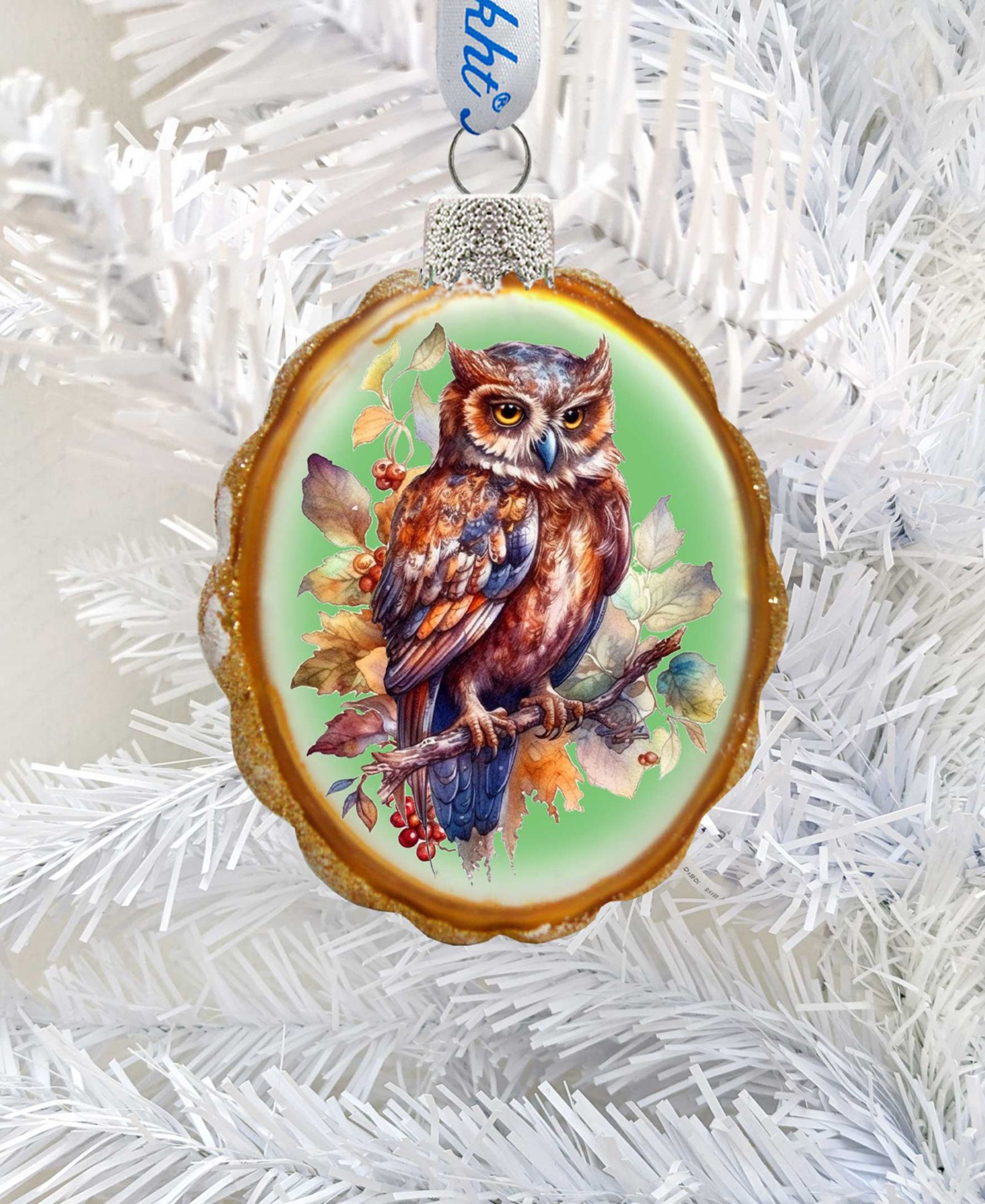 Украшение из ртутного стекла Designocracy Owl Keepsake Holiday
