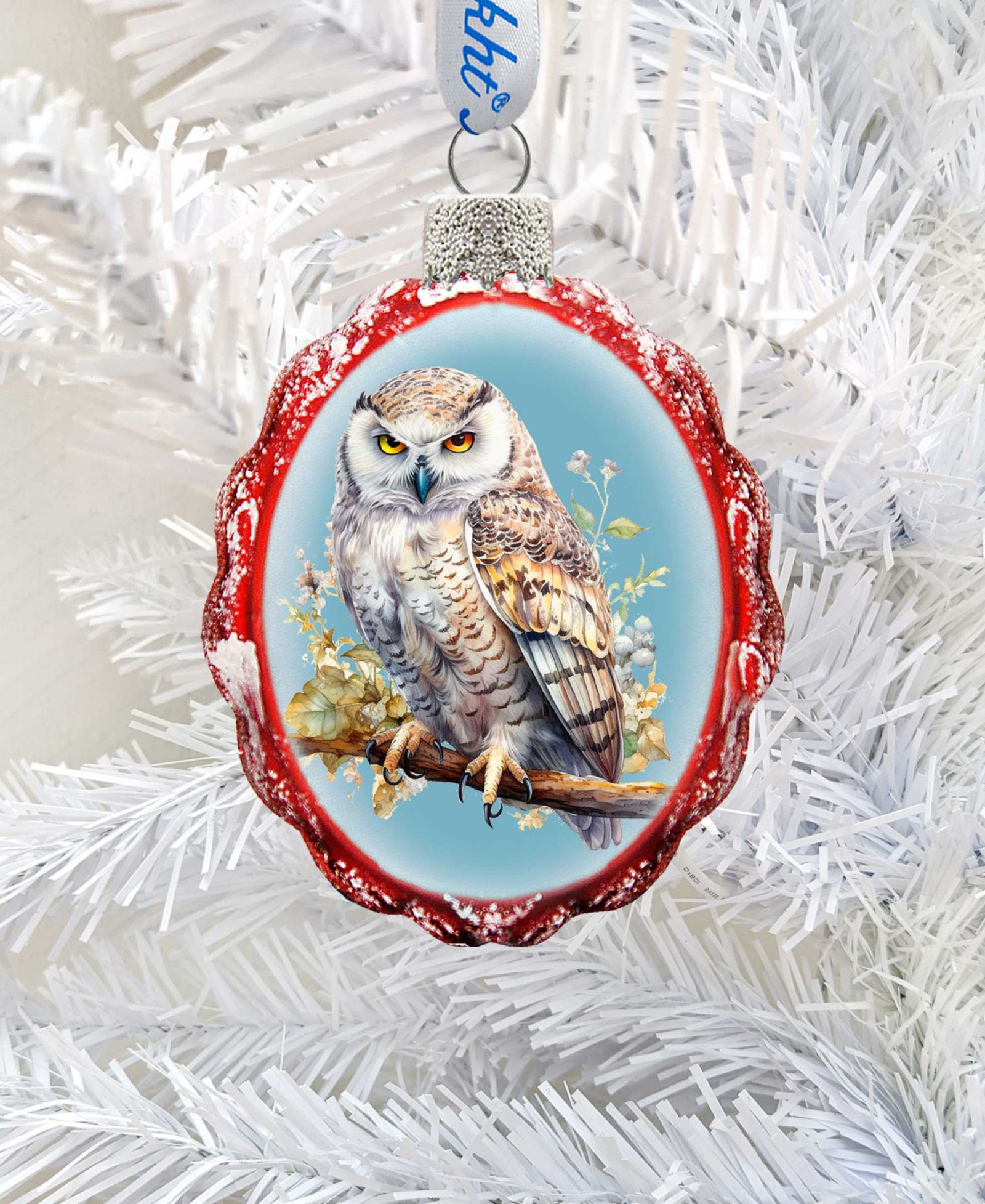 Декоративное рождественское украшение Designocracy Owl из ртутного стекла