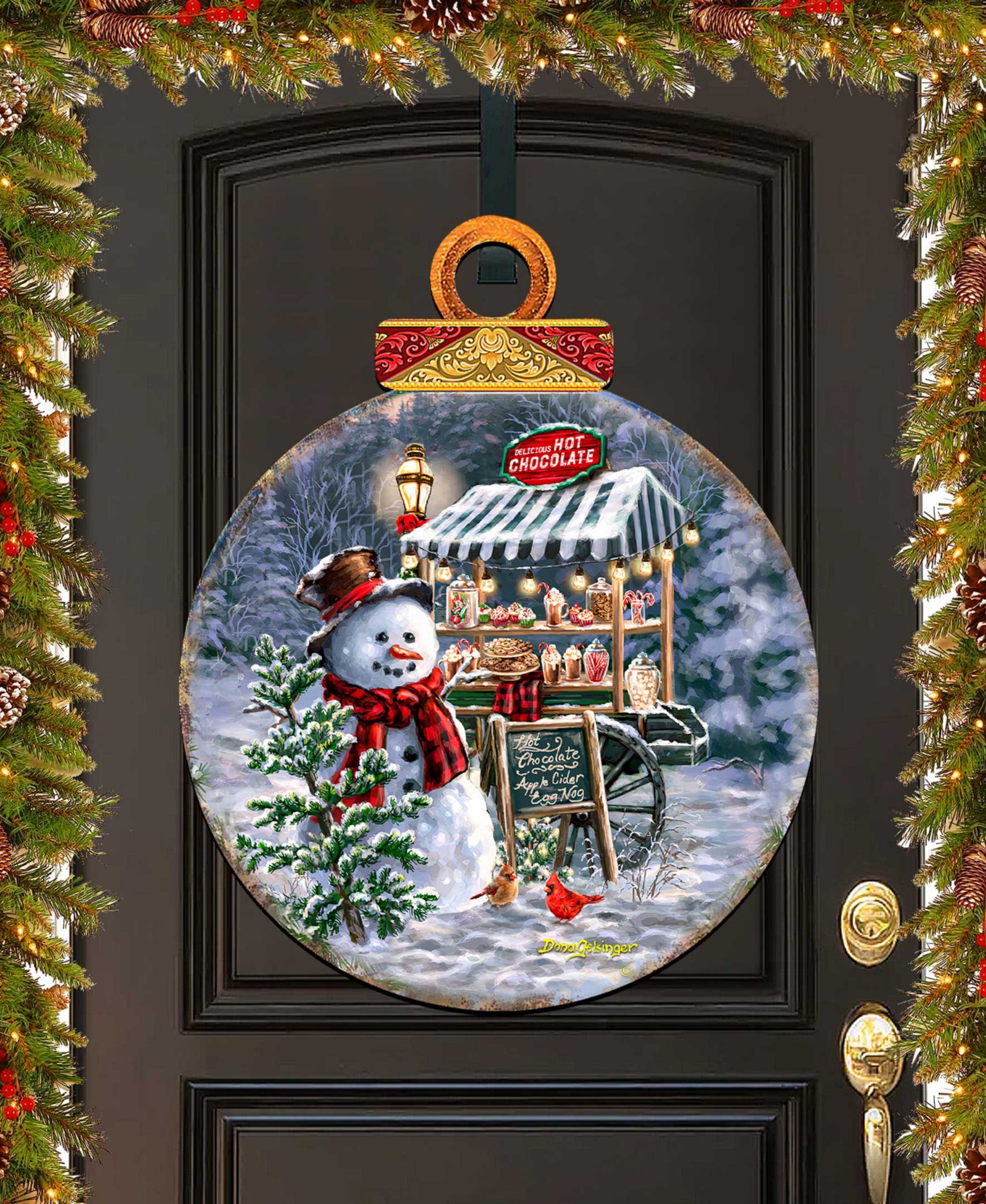 Designocracy Рождественский декор для двери Hot Chocolate Stand Wooden Wall Decor D. Gelsinger