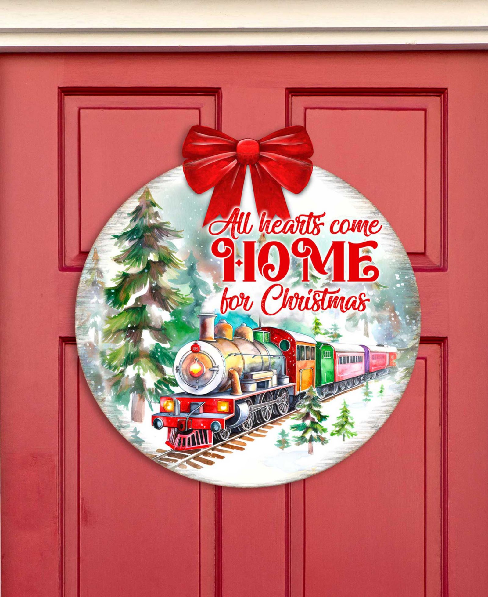 Designocracy деревянный декор для двери All Hearts Come Home for Christmas G. DeBrekht