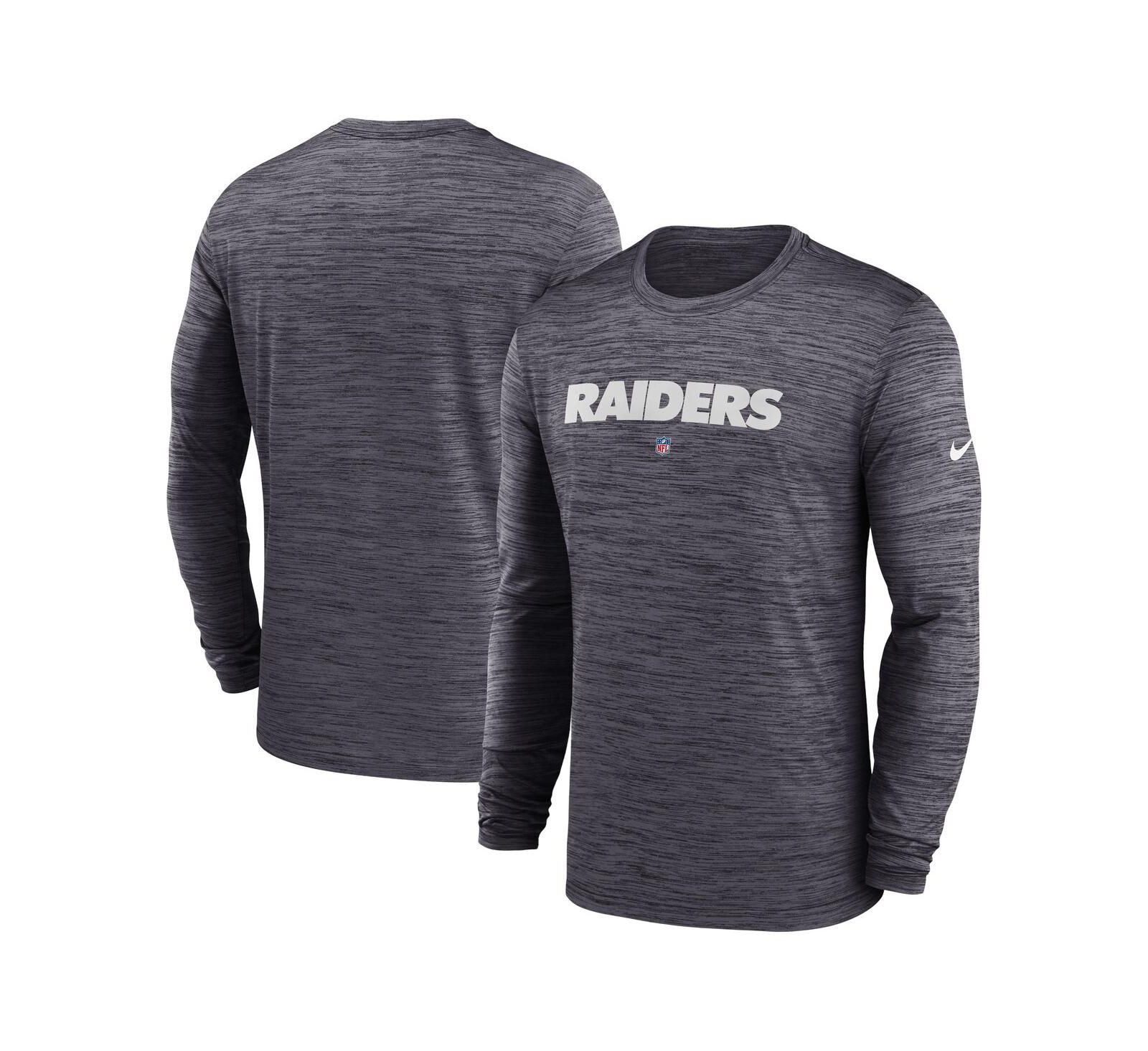 Men's Nike Black Las Vegas Raiders Sideline Team Velocity Performance Long Sleeve T-shirt