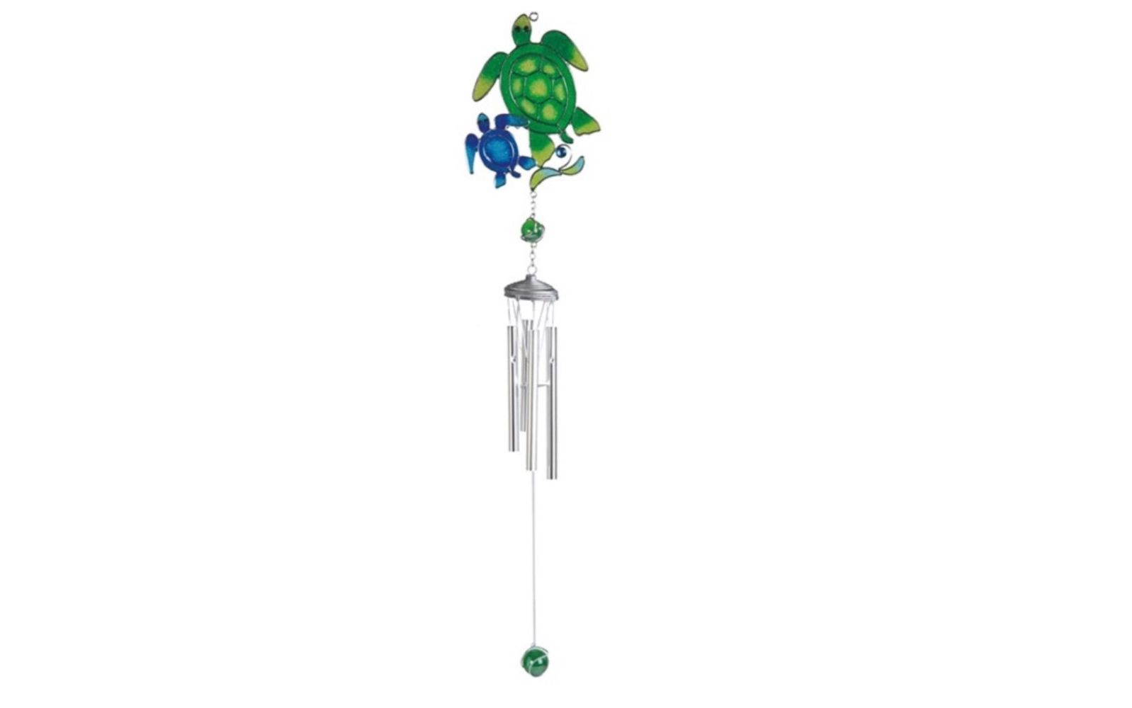 28" Long Blue and Green Sea Turtle Suncatcher Wind Chime Marine Life