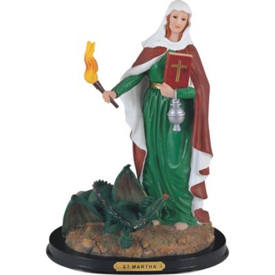 FC Design 12"H Saint Martha Statue Martha of Bethany Holy Figurine Religious Decoration Home Decor Perfect Gift for House Warming, Holidays and Birthdays