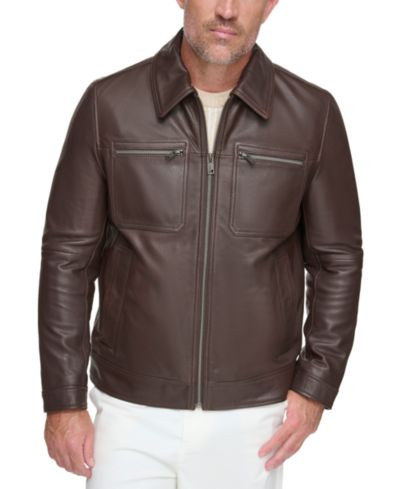 Мужская куртка Marc New York Men's Halen Pebbled Leather Trucker