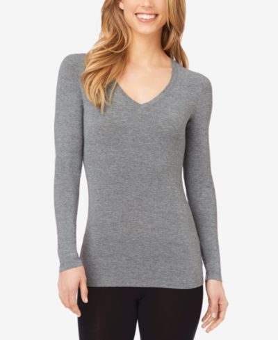 Женский топ Cuddl Duds Women's Softwear V-Neck Long-Sleeve Layering Top