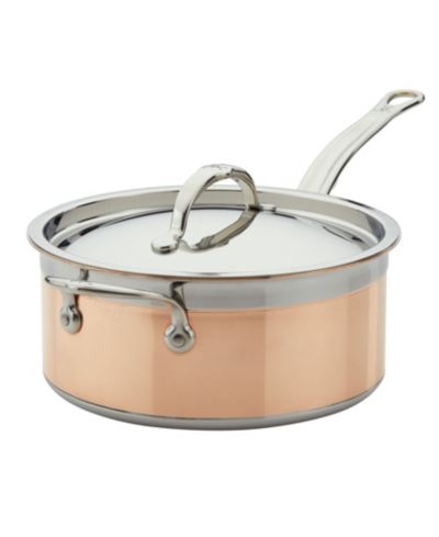 Hestan CopperBond Copper Induction 4-Quart Covered Saucepan with Helper Handle