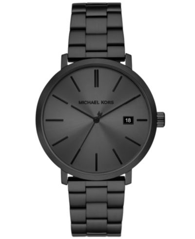 Мужские часы Michael Kors Blake Three-Hand Date Black Stainless Steel 42mm