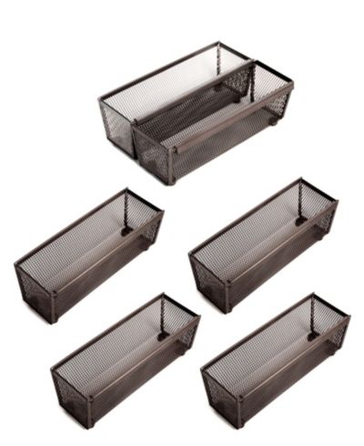 Smart Design Набор из 6 органайзеров для ящиков, 9" x 3"