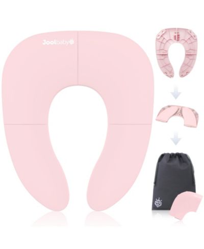 Jool Baby Folding Travel Potty Training Seat for Toddlers, Fits Round & Oval Toilets, Non-Slip Suction Cups, Includes Free Travel Bag