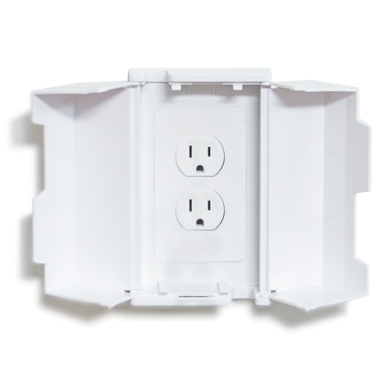 Jool Baby Toddler Electrical Outlet Cover Box Safety, Duplex & Decorator Electrical Outlet Plates Included, Spacious Compartment (2-Pack)