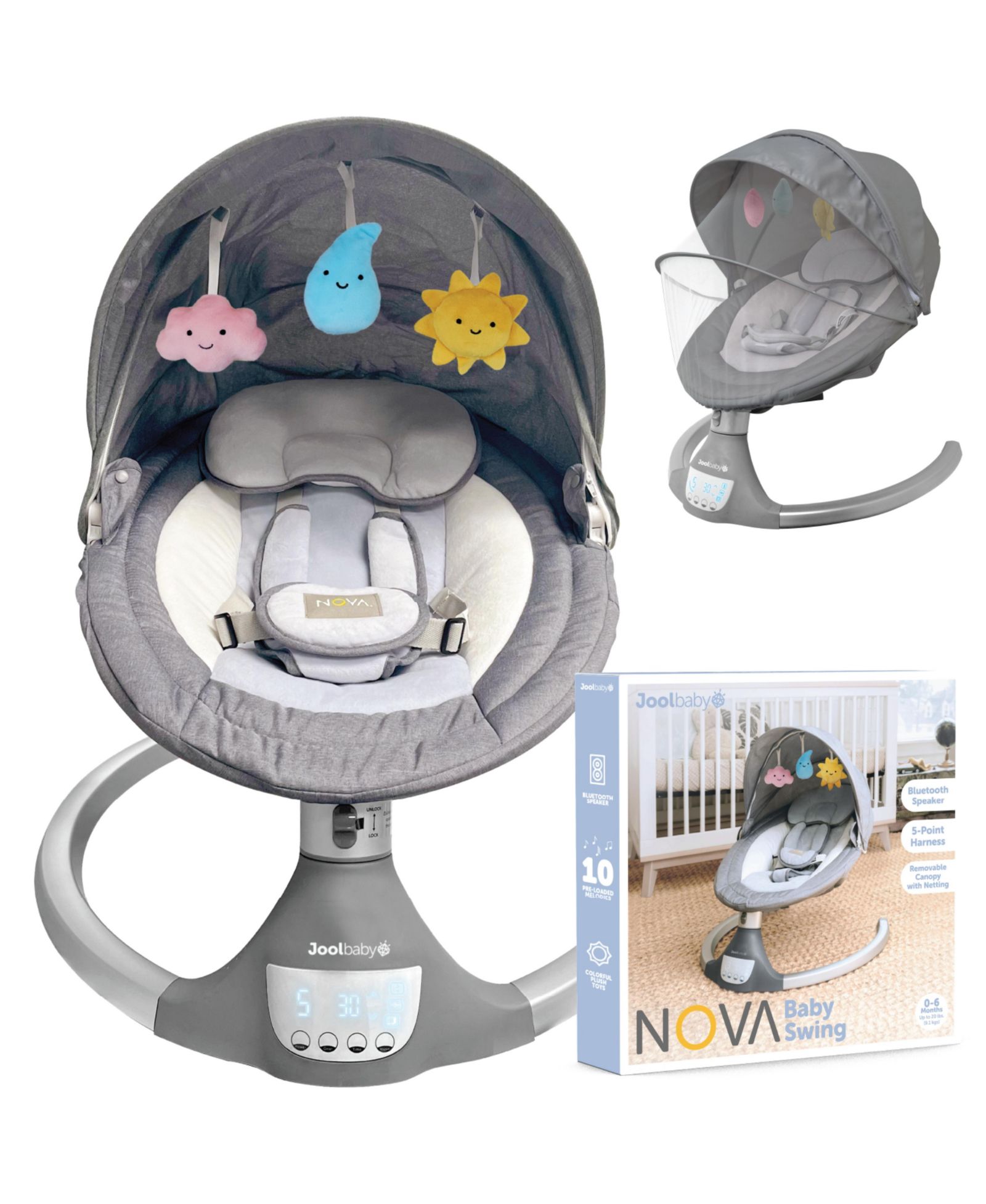 Детская электрическая качалка Jool Baby Nova с Bluetooth