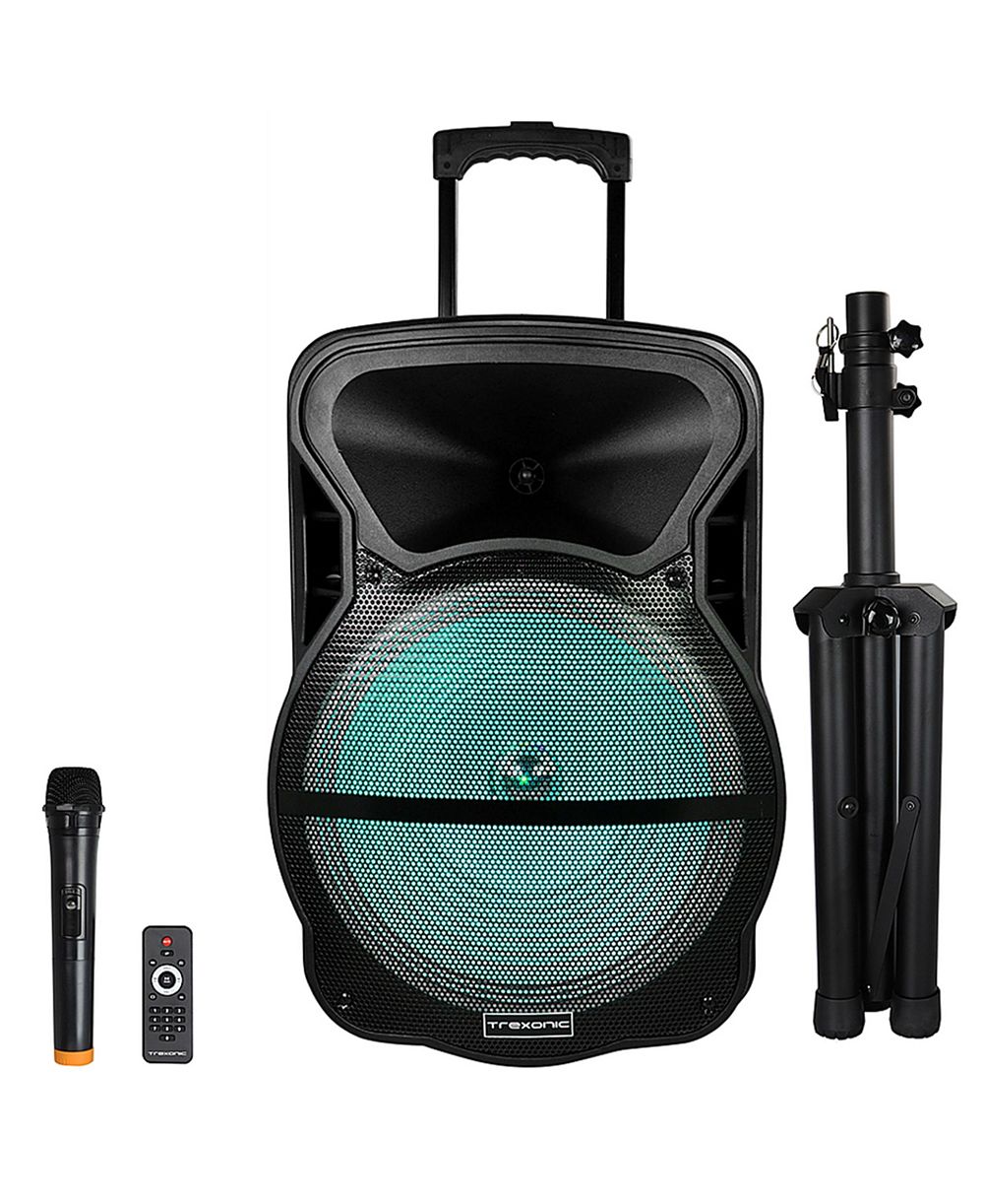 Портативная Bluetooth колонка Trexonic 15 Inch с треногой и реактивными огнями