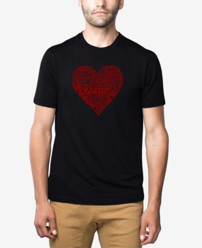 LA Pop Art Men's Cotton/Poly Blend Word Art T-shirt - Love Yourself