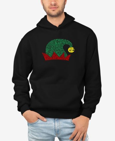 LA Pop Art Мужское худи Christmas Elf Hat Word Art