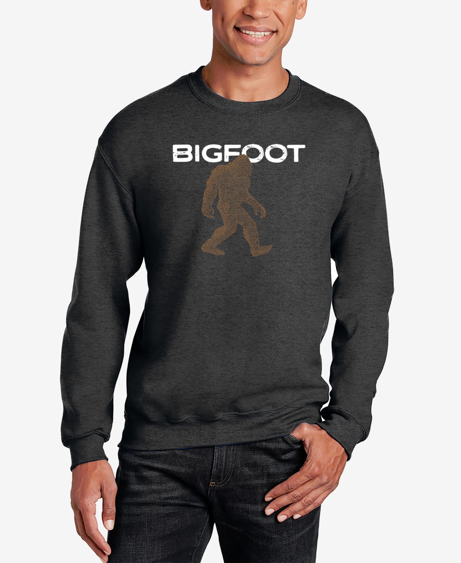LA Pop Art Мужской свитшот Bigfoot Word Art