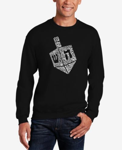 LA Pop Art Мужской свитшот Hanukkah Dreidel Word Art Crewneck
