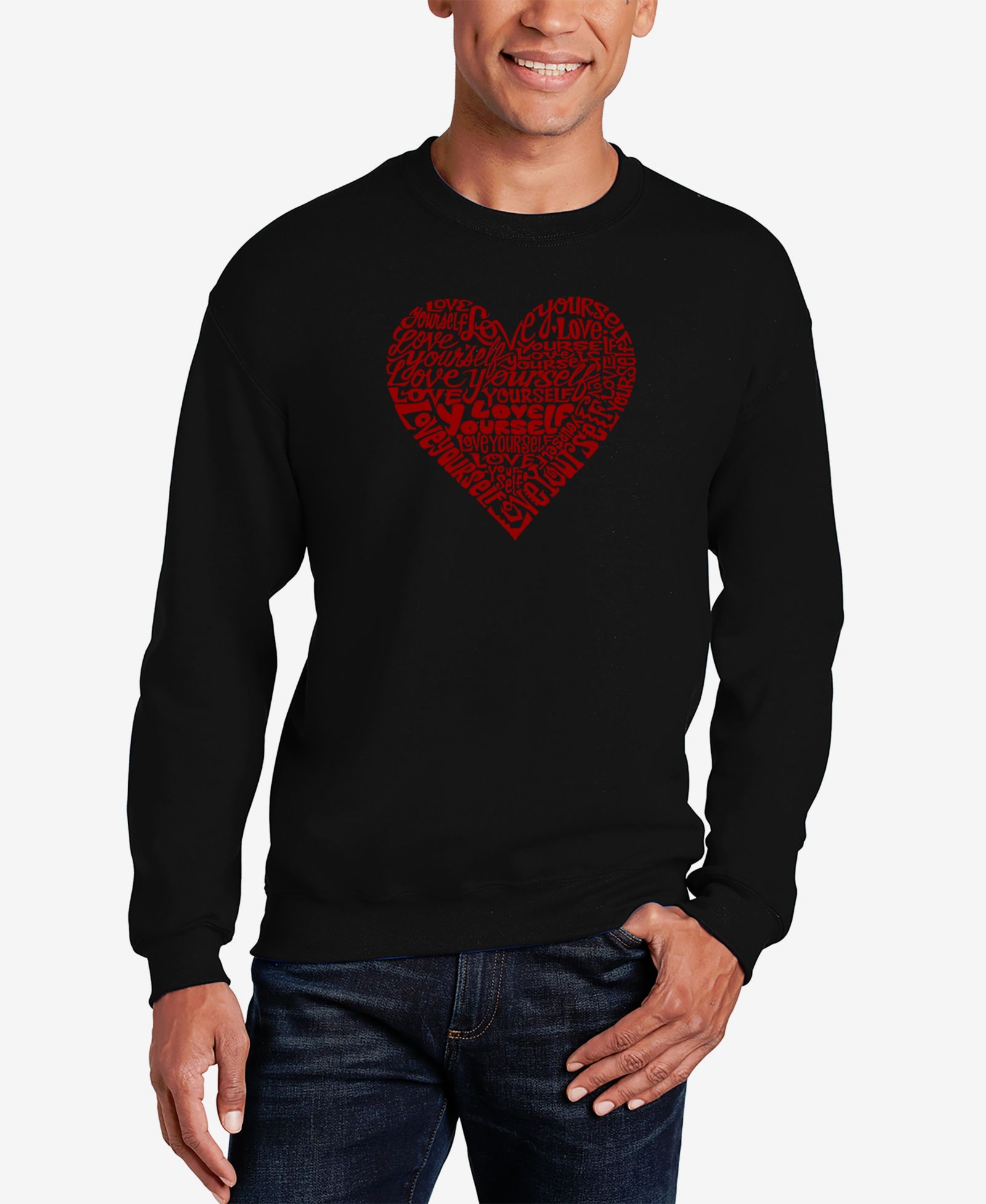 LA Pop Art Мужской свитшот с принтом Love Yourself