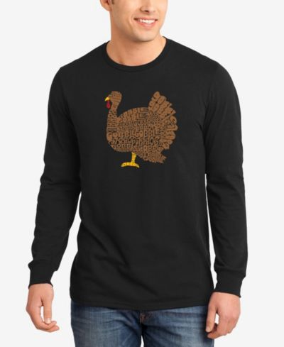 Мужская футболка с длинным рукавом LA Pop Art Thanksgiving Word Art