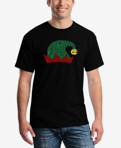Мужская футболка LA Pop Art с принтом Christmas Elf Hat