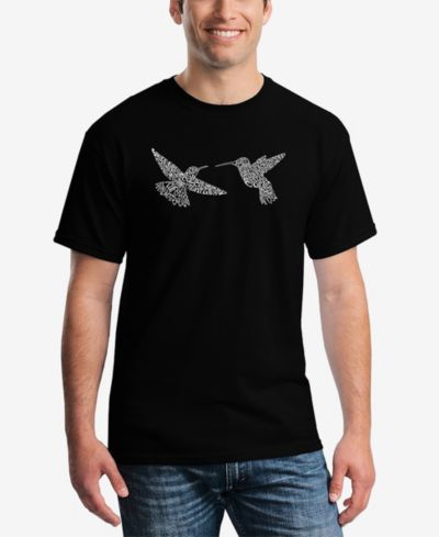 Мужская футболка LA Pop Art Hummingbirds Printed Word Art