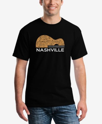 Мужская футболка LA Pop Art с принтом Nashville Guitar